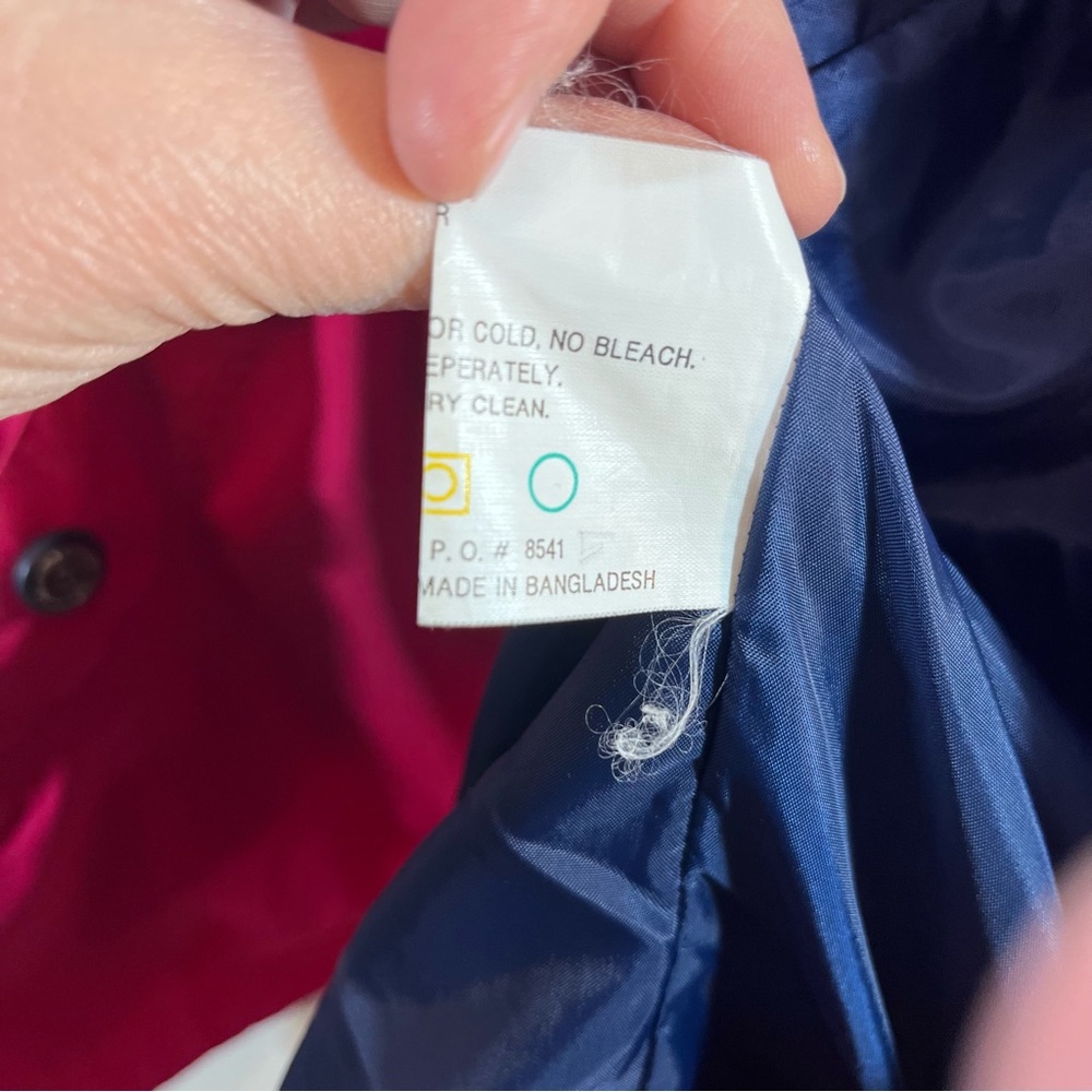 Vintage Pacific Trail Raincoat jacket L magenta blue colorblock windbreaker 90’s - Picture 6 of 10